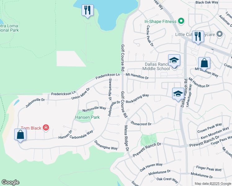 map of restaurants, bars, coffee shops, grocery stores, and more near 4955 Star Mine Court in Antioch