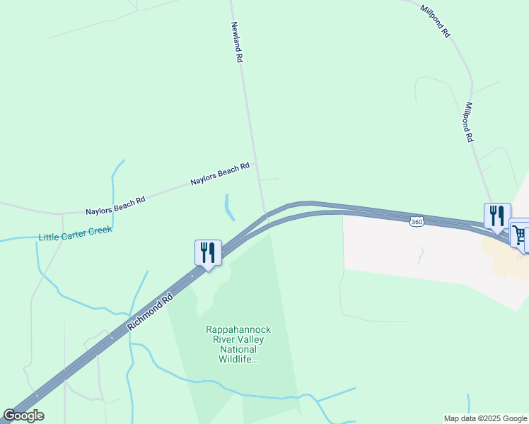 map of restaurants, bars, coffee shops, grocery stores, and more near 188 Newland Road in Warsaw