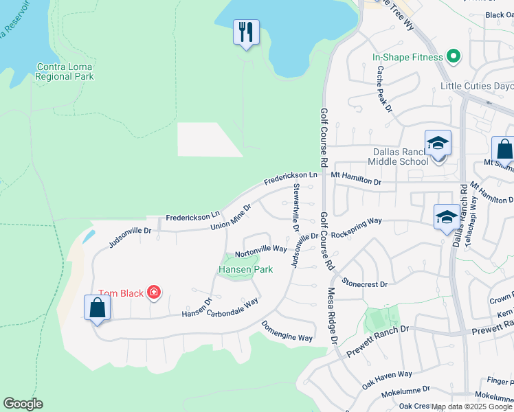 map of restaurants, bars, coffee shops, grocery stores, and more near 5039 Union Mine Drive in Antioch