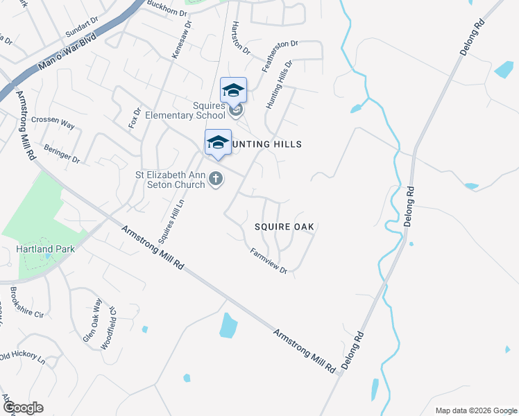 map of restaurants, bars, coffee shops, grocery stores, and more near 3401 West Edgebrook Drive in Lexington