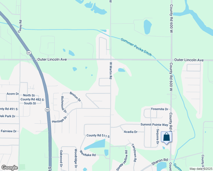 map of restaurants, bars, coffee shops, grocery stores, and more near 4699 West Martin Road in Newburgh