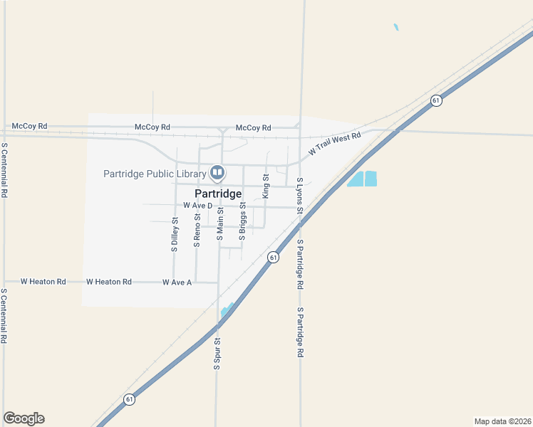 map of restaurants, bars, coffee shops, grocery stores, and more near 201 East Avenue D in Partridge