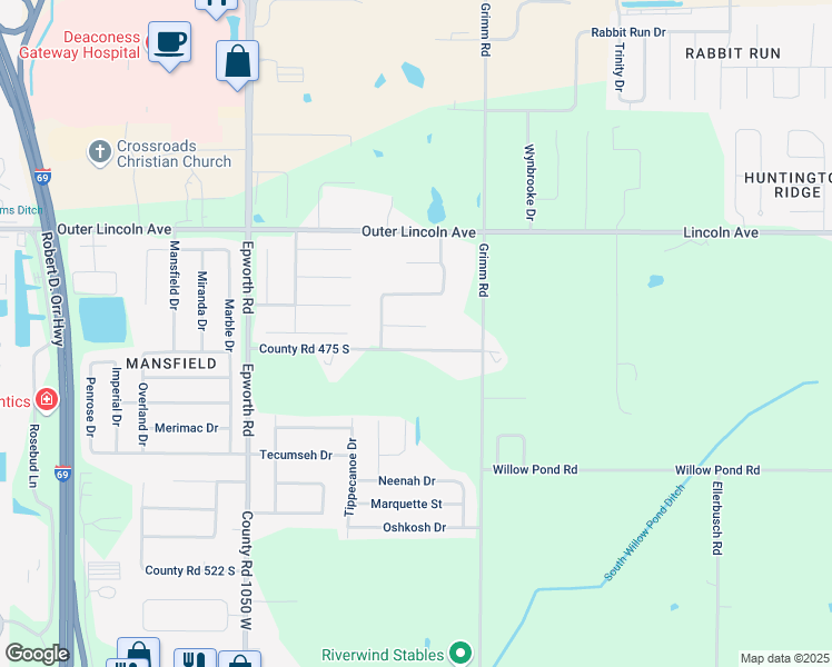 map of restaurants, bars, coffee shops, grocery stores, and more near 10155 Byron Ct in Newburgh