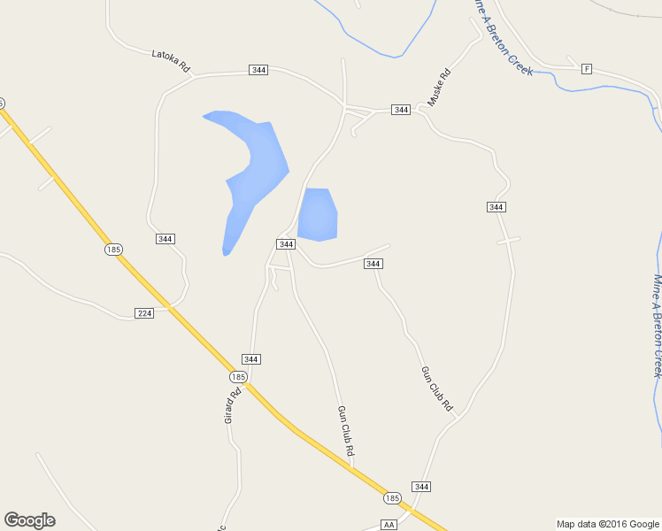 map of restaurants, bars, coffee shops, grocery stores, and more near Gun Club Road in Potosi
