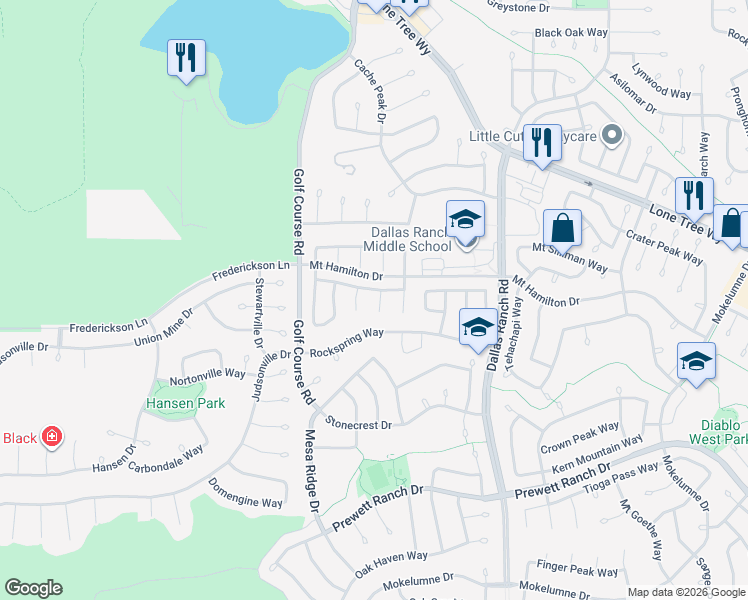 map of restaurants, bars, coffee shops, grocery stores, and more near 4130 Cherry Point Court in Antioch