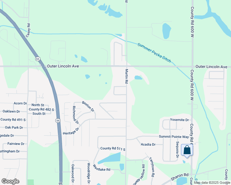 map of restaurants, bars, coffee shops, grocery stores, and more near 6641 Heathervale Court in Newburgh