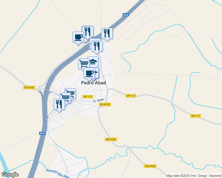 map of restaurants, bars, coffee shops, grocery stores, and more near 28 CP-117 in Pedro Abad