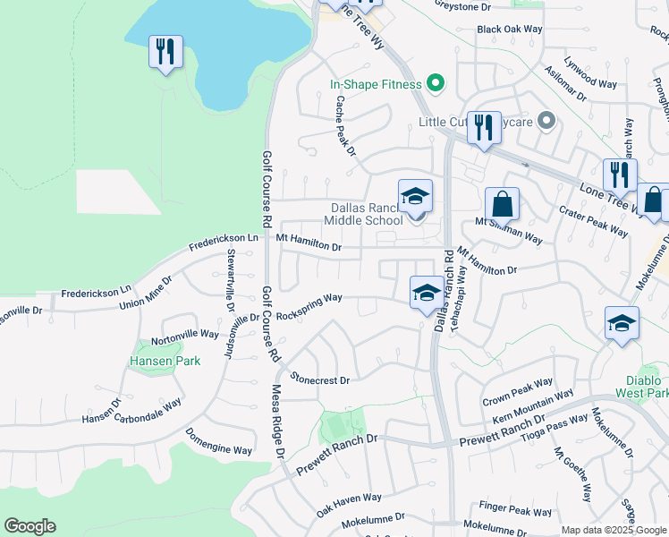 map of restaurants, bars, coffee shops, grocery stores, and more near 4130 Cherry Point Court in Antioch