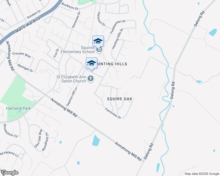 map of restaurants, bars, coffee shops, grocery stores, and more near 3401 West Edgebrook Drive in Lexington