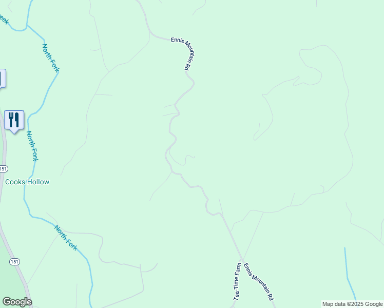 map of restaurants, bars, coffee shops, grocery stores, and more near 2138 Ennis Mountain Road in Afton
