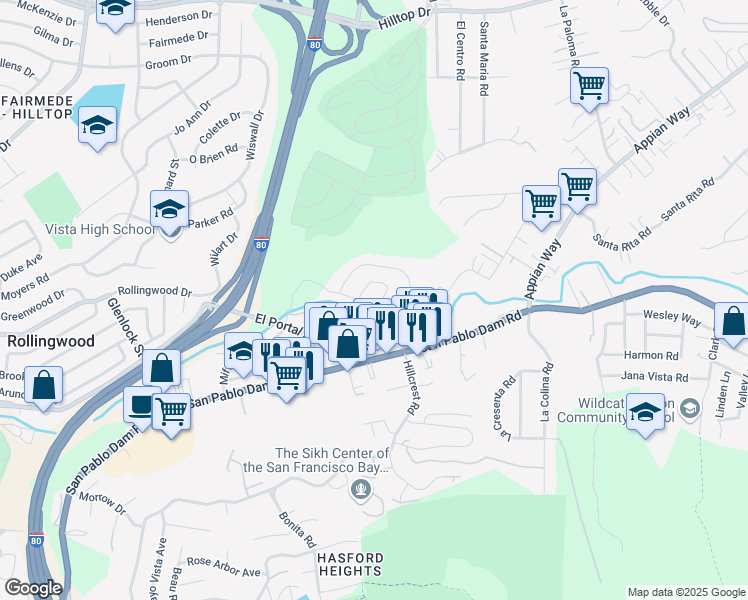 map of restaurants, bars, coffee shops, grocery stores, and more near 4062 Minuet Circle in Richmond