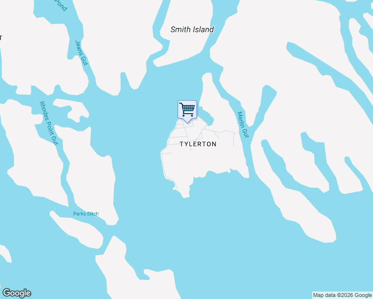 map of restaurants, bars, coffee shops, grocery stores, and more near 21157 Tuff Street in Smith Island