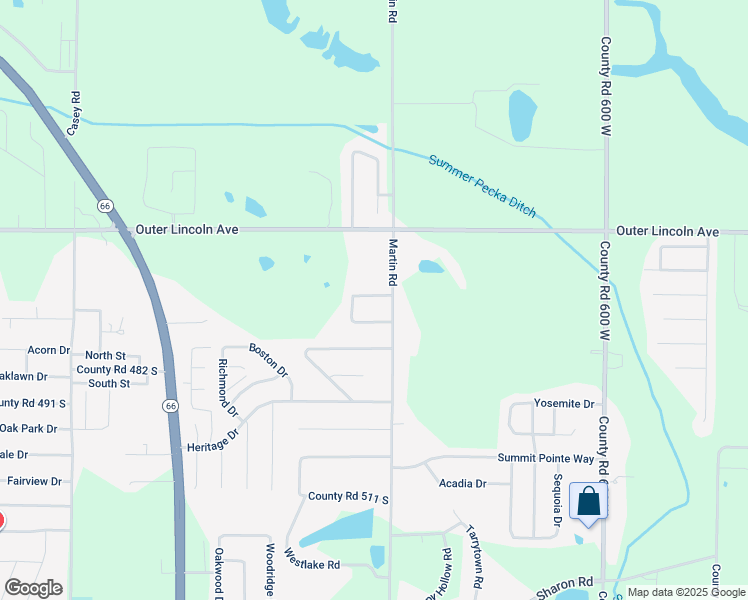 map of restaurants, bars, coffee shops, grocery stores, and more near 4699 West Martin Road in Newburgh