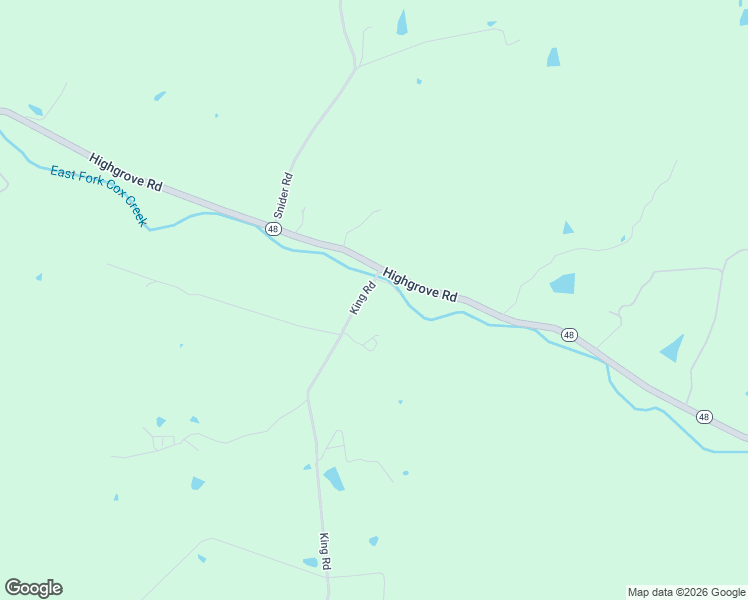 map of restaurants, bars, coffee shops, grocery stores, and more near 1360 King Road in Coxs Creek