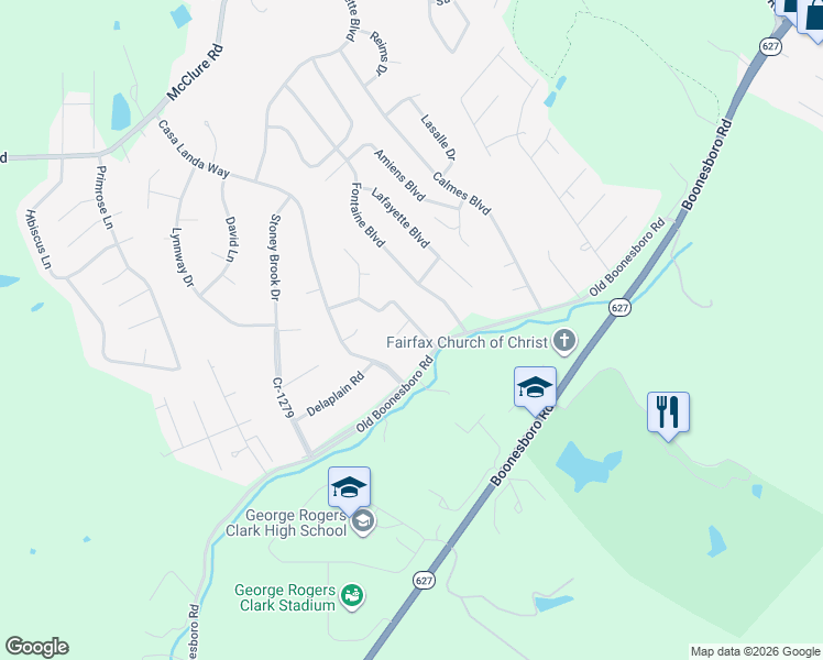 map of restaurants, bars, coffee shops, grocery stores, and more near 2841 Old Boonesboro Road in Winchester