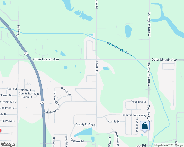 map of restaurants, bars, coffee shops, grocery stores, and more near 4611 West Martin Road in Newburgh
