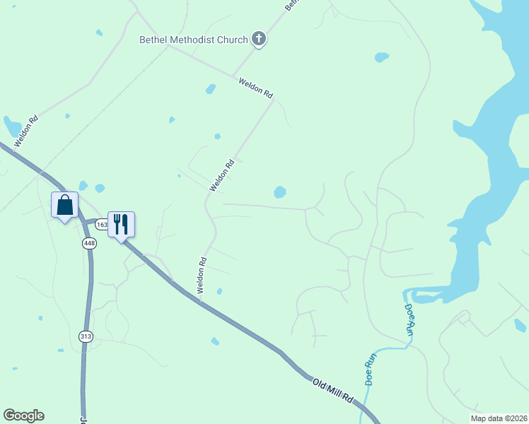 map of restaurants, bars, coffee shops, grocery stores, and more near 298 Warbler Road in Brandenburg