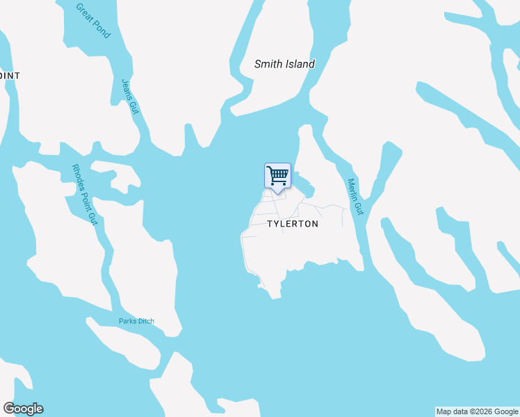 map of restaurants, bars, coffee shops, grocery stores, and more near 3043 Tylerton Road in Smith Island