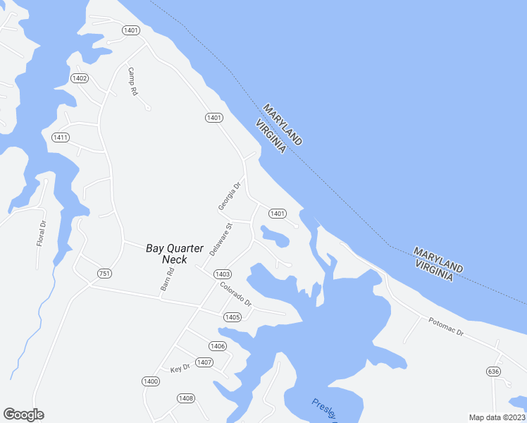 map of restaurants, bars, coffee shops, grocery stores, and more near 1238 Presley Creek Drive in Heathsville