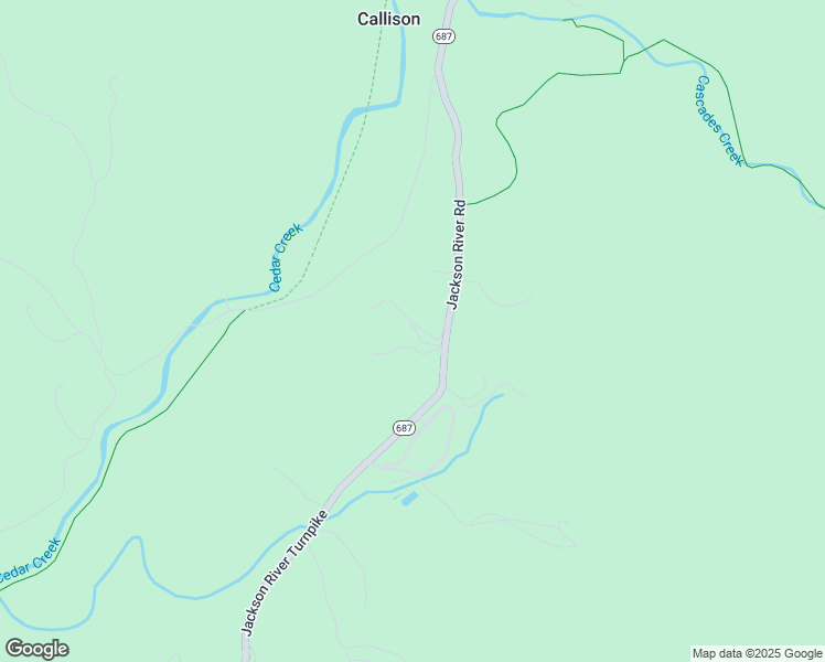 map of restaurants, bars, coffee shops, grocery stores, and more near 1867 Jackson River Turnpike in Hot Springs