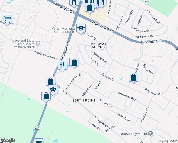 map of restaurants, bars, coffee shops, grocery stores, and more near 169 Bittersweet Way in Lexington