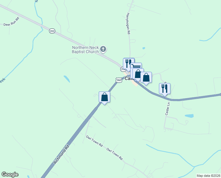 map of restaurants, bars, coffee shops, grocery stores, and more near 488 Beechwood Drive in Callao