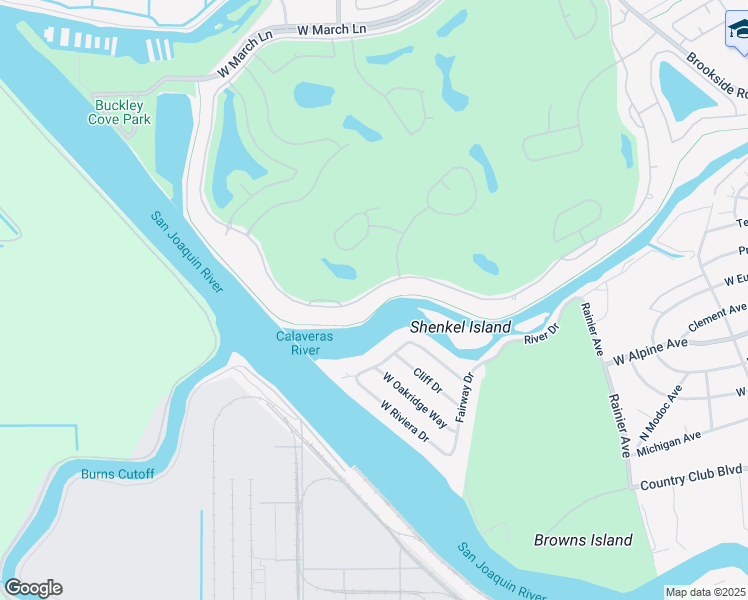 map of restaurants, bars, coffee shops, grocery stores, and more near 5344 Saint Andrews Drive in Stockton