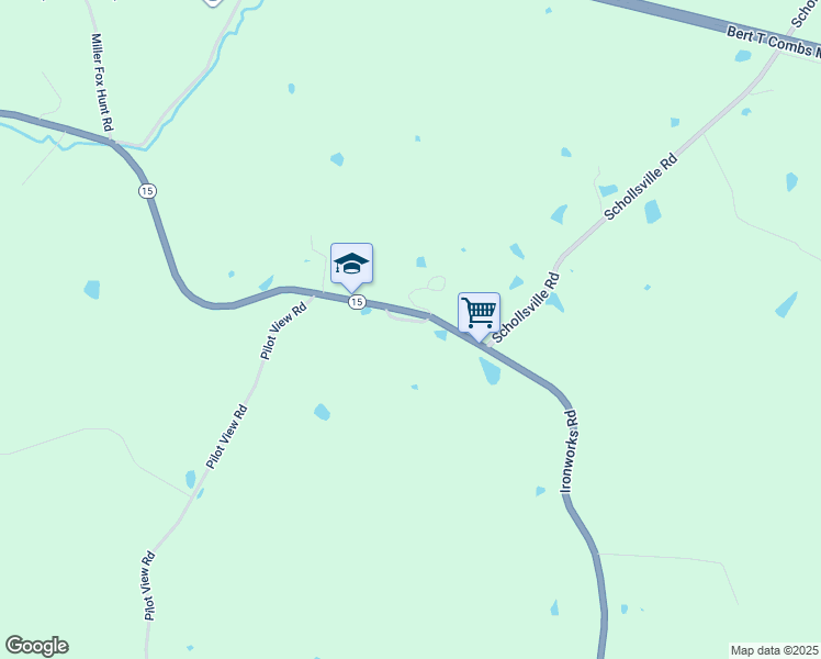 map of restaurants, bars, coffee shops, grocery stores, and more near 7501 Ironworks Road in Winchester