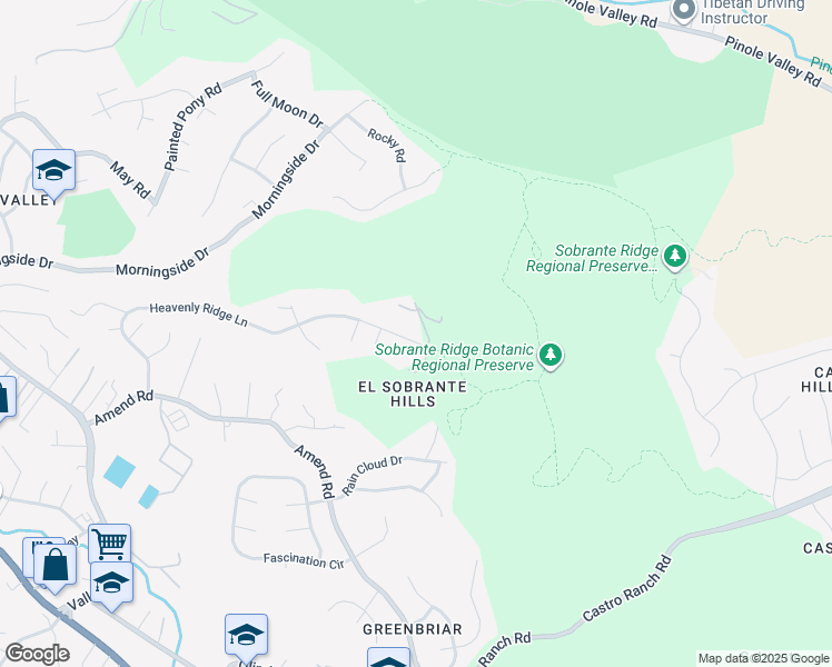 map of restaurants, bars, coffee shops, grocery stores, and more near 5430 Heavenly Ridge Lane in Richmond