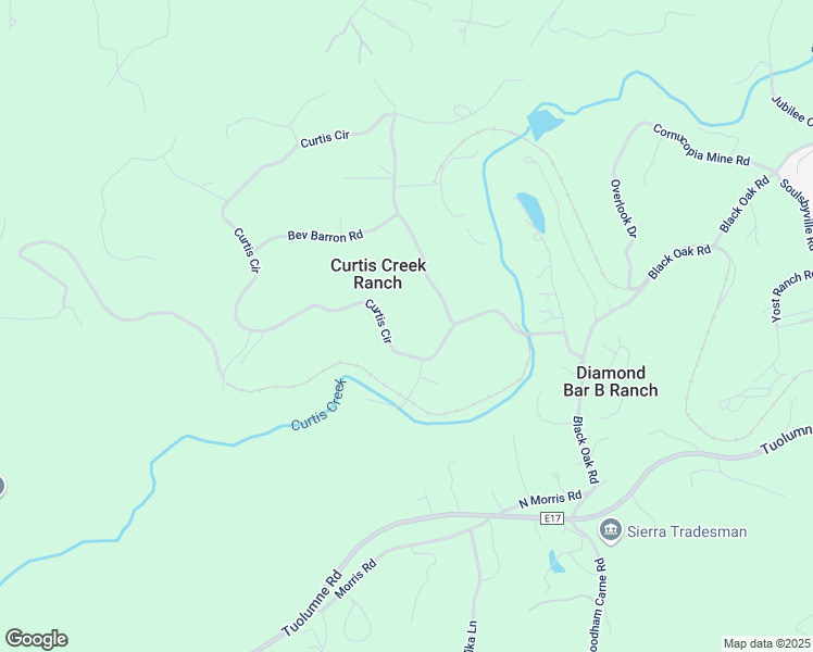 map of restaurants, bars, coffee shops, grocery stores, and more near 15860 Curtis Circle in Sonora