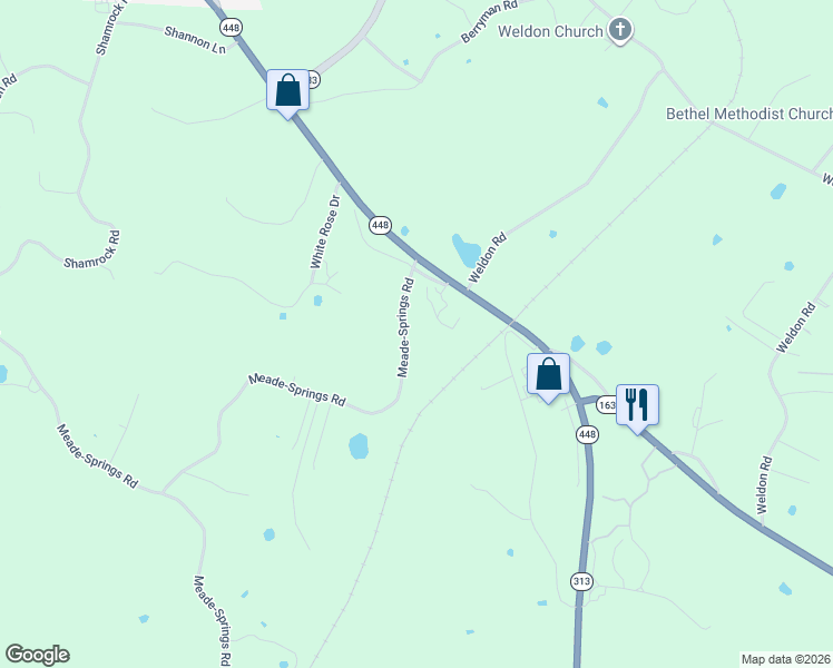 map of restaurants, bars, coffee shops, grocery stores, and more near 120-644 Meade-Springs Road in Brandenburg