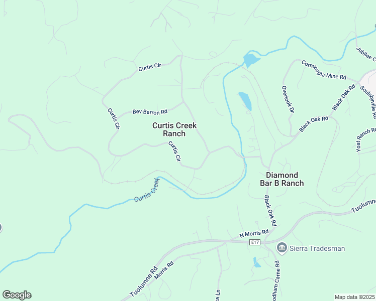 map of restaurants, bars, coffee shops, grocery stores, and more near 15860 Curtis Cir in Sonora