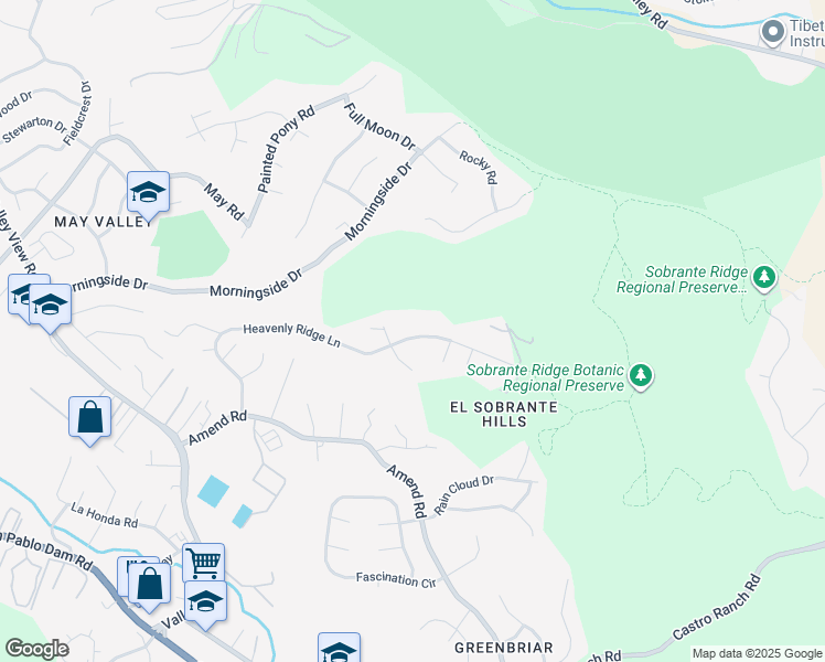 map of restaurants, bars, coffee shops, grocery stores, and more near 5347 Heavenly Ridge Lane in Richmond