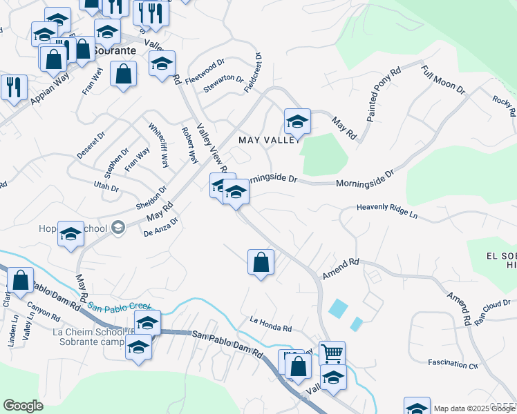 map of restaurants, bars, coffee shops, grocery stores, and more near 3309 Brentwood Avenue in Richmond