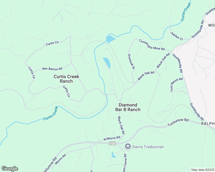 map of restaurants, bars, coffee shops, grocery stores, and more near 16165 Curtis Circle in Sonora