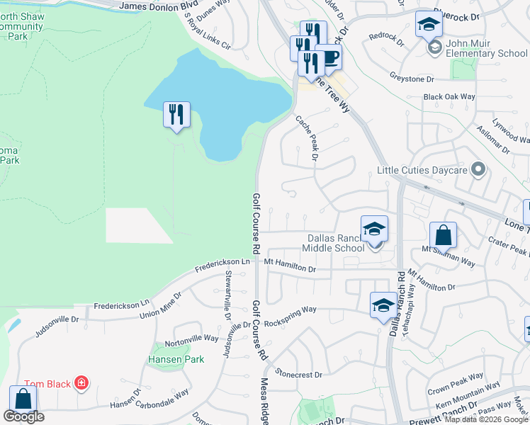 map of restaurants, bars, coffee shops, grocery stores, and more near 4721 Torreys Peak Court in Antioch