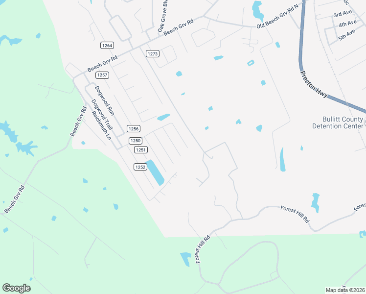 map of restaurants, bars, coffee shops, grocery stores, and more near 260 Pagoda Court in Shepherdsville