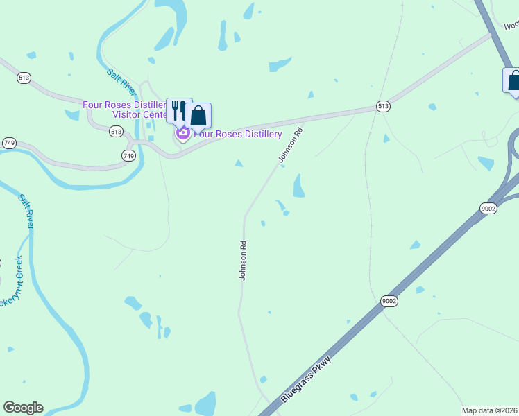 map of restaurants, bars, coffee shops, grocery stores, and more near 1100 Johnson Road in Lawrenceburg