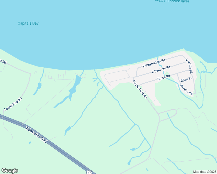map of restaurants, bars, coffee shops, grocery stores, and more near 192 Parnell Drive in Tappahannock