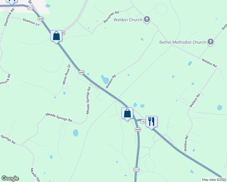 map of restaurants, bars, coffee shops, grocery stores, and more near 2714 Brandenburg Road in Brandenburg