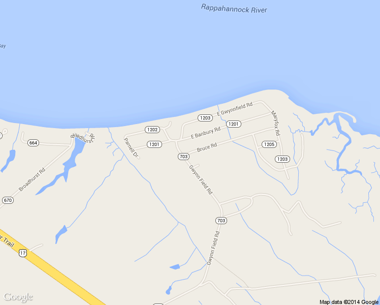 map of restaurants, bars, coffee shops, grocery stores, and more near 167 Bruce Road in Tappahannock