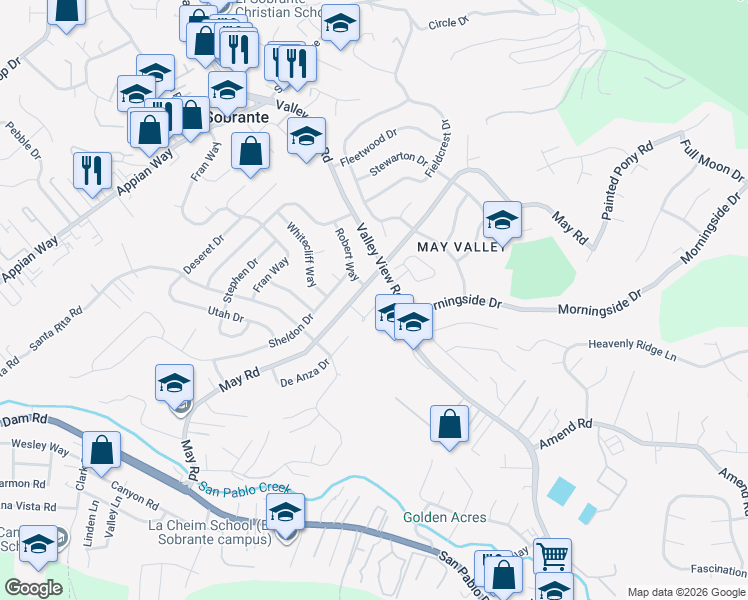 map of restaurants, bars, coffee shops, grocery stores, and more near 4743 Westwood Court in Richmond