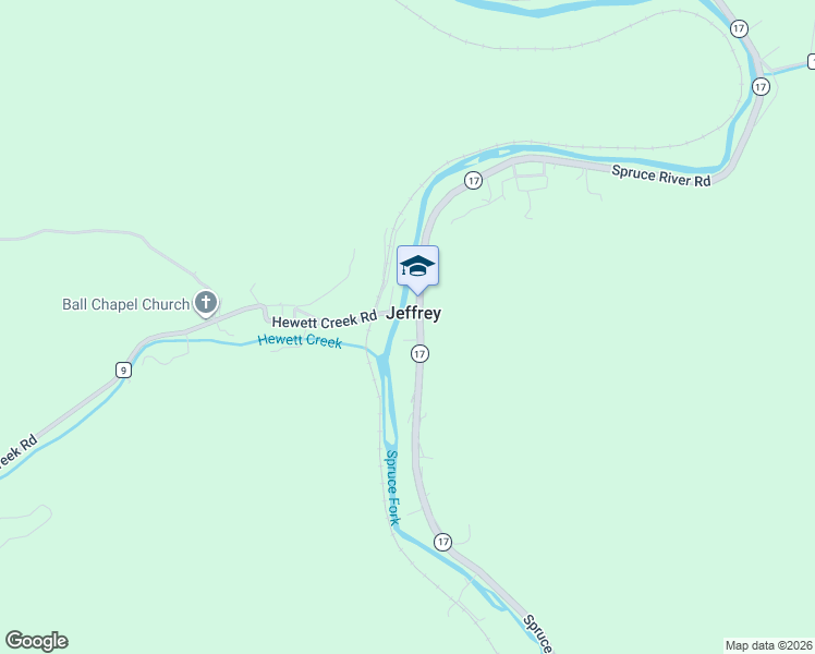 map of restaurants, bars, coffee shops, grocery stores, and more near in Jeffrey