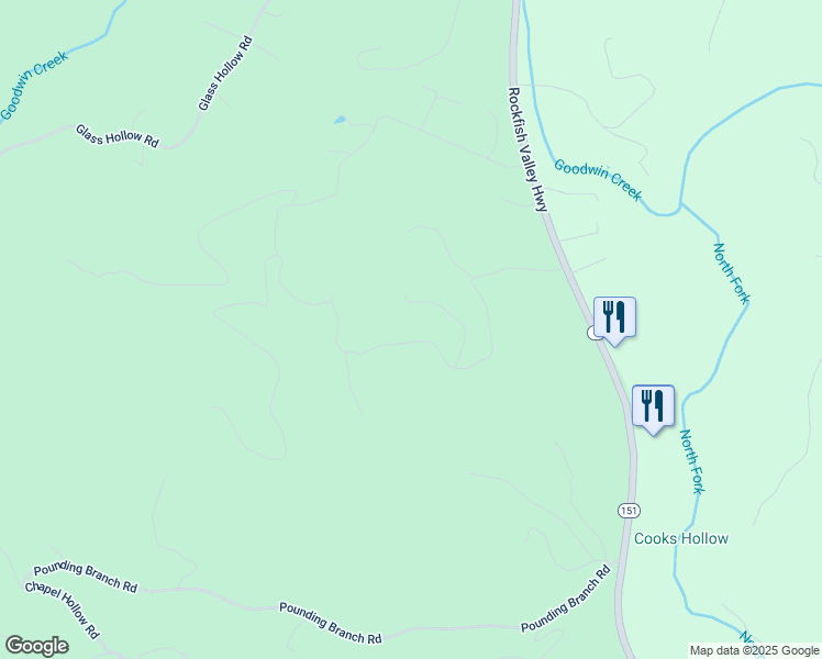 map of restaurants, bars, coffee shops, grocery stores, and more near 588 Rockfish Orchard Drive in Afton