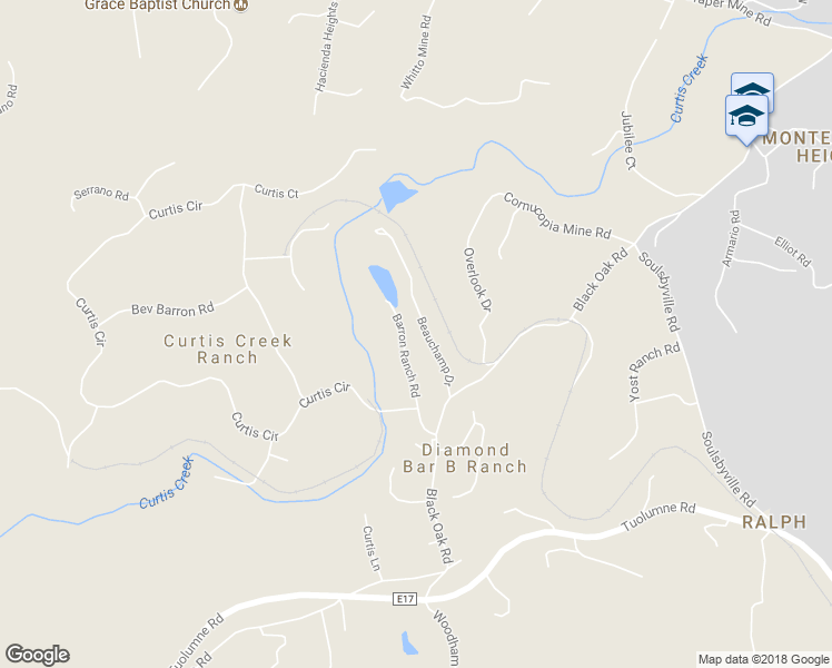 map of restaurants, bars, coffee shops, grocery stores, and more near 19210 Beauchamp Drive in Sonora