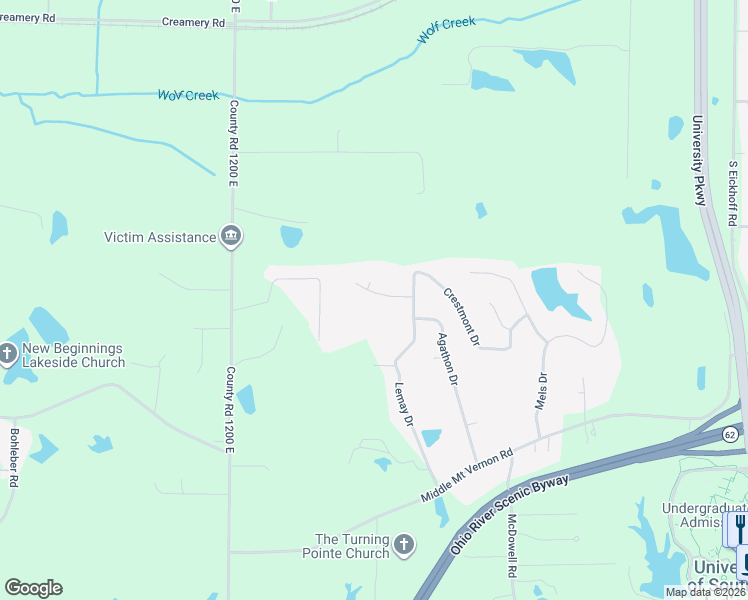 map of restaurants, bars, coffee shops, grocery stores, and more near 10000 Chatodd Court in Evansville