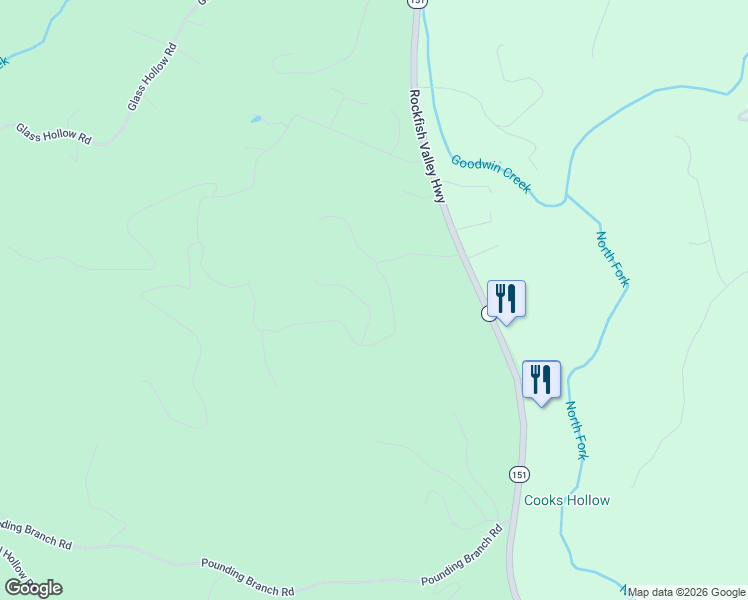 map of restaurants, bars, coffee shops, grocery stores, and more near 470-738 Rockfish Orchard Drive in Afton