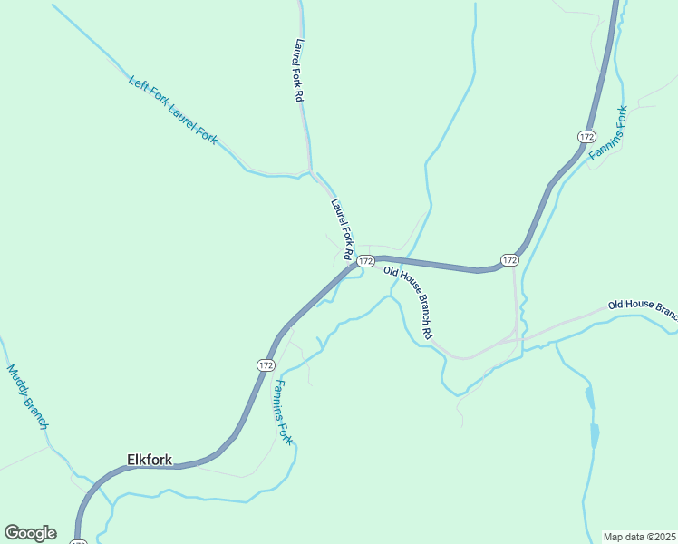 map of restaurants, bars, coffee shops, grocery stores, and more near Laurel Fork Road in Elkfork
