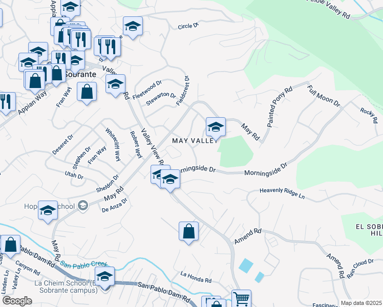 map of restaurants, bars, coffee shops, grocery stores, and more near 4816 Meadowbrook Drive in Richmond