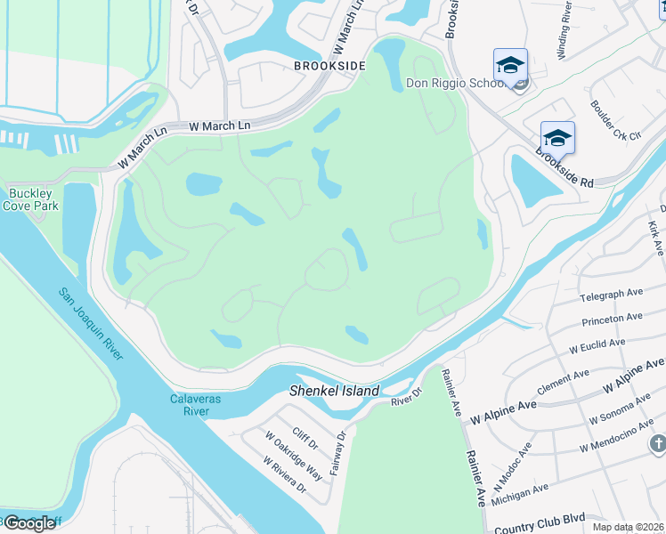 map of restaurants, bars, coffee shops, grocery stores, and more near 5091 Spanish Bay Circle in Stockton